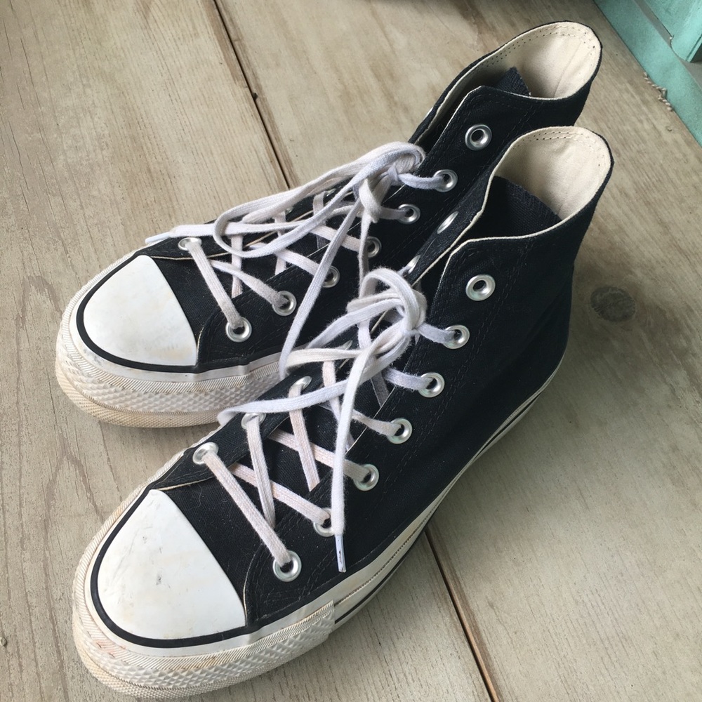 Black Canvas Platform Converse